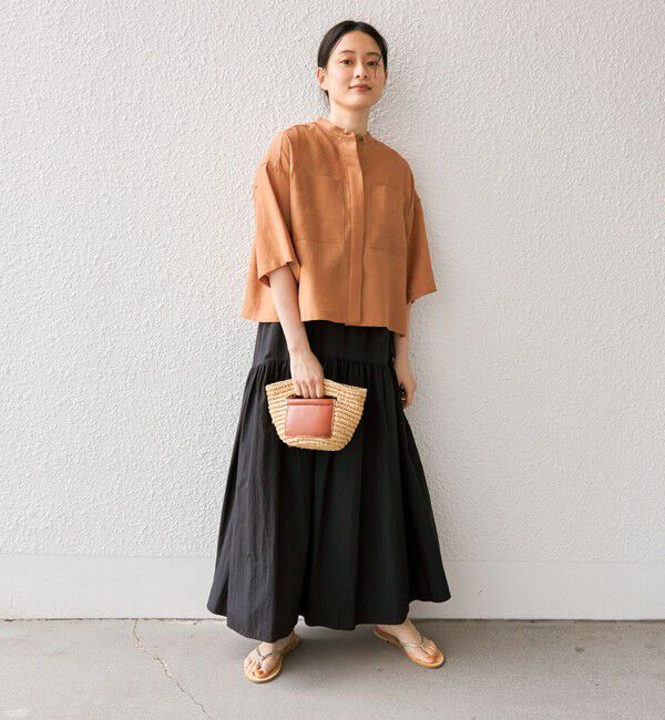 SHIPS for women「〈手洗い可能〉タフタ ティアード ロング スカート」|スカート|