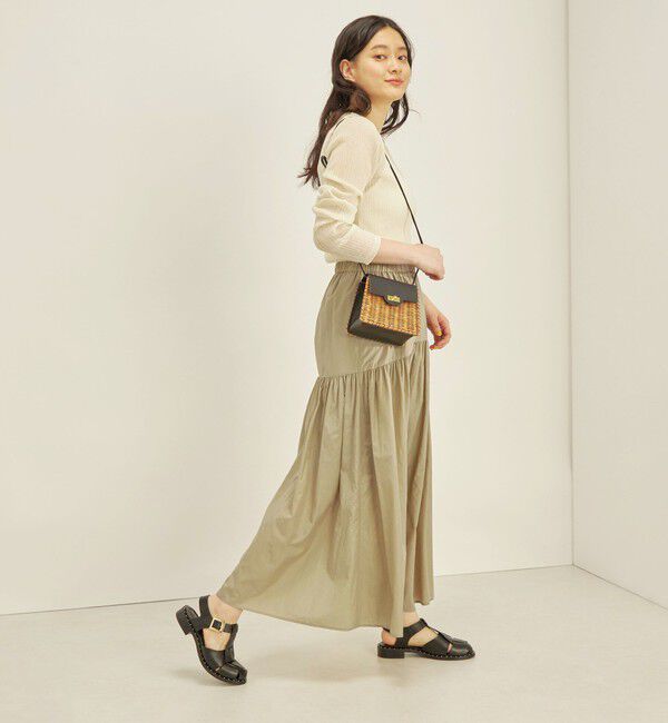 SHIPS for women「〈手洗い可能〉タフタ ティアード ロング スカート」|スカート|