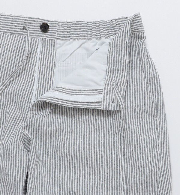 SHIPS「SHIPS:〈手洗い可能〉 サフィラン リネン シアサッカー パンツ (セットアップ対応)」|スラックス|