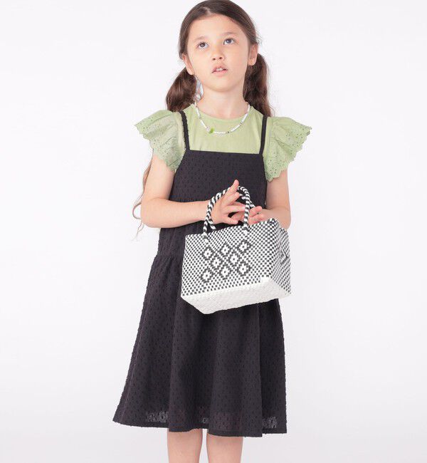 SHIPS KIDS「SHIPS KIDS:100～130cm / ジャカード キャミ ワンピース」|ワンピース|