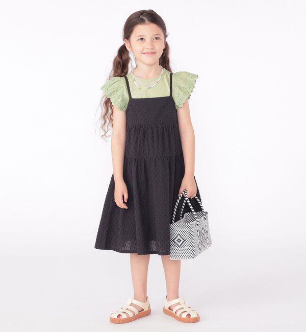 SHIPS KIDS「SHIPS KIDS:100～130cm / ジャカード キャミ ワンピース」|ワンピース|