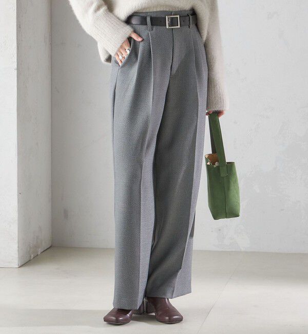 SHIPS for women「〈手洗い可能〉シャーク ツイード タック パンツ」|その他|