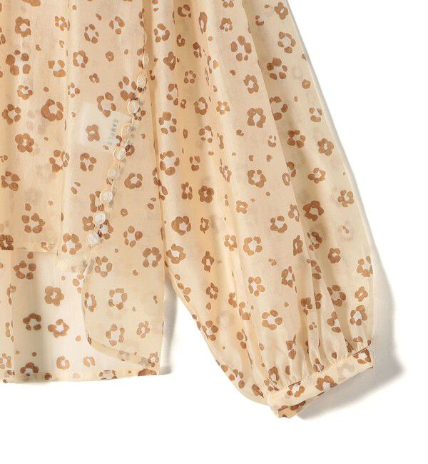 SHIPS for women「【WEB限定】〈手洗い可能〉ドット / レオパード プリント シアー ブラウス」|シャツ・ブラウス|