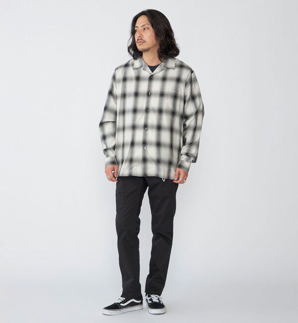 SHIPS「SHIPS: オンブレ チェック オープンカラー シャツ」|シャツ・ブラウス|