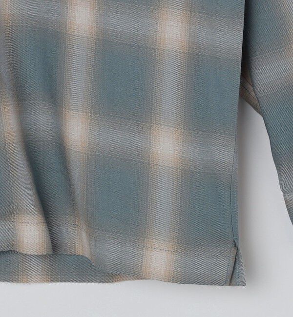 SHIPS「SHIPS: オンブレ チェック オープンカラー シャツ」|シャツ・ブラウス|