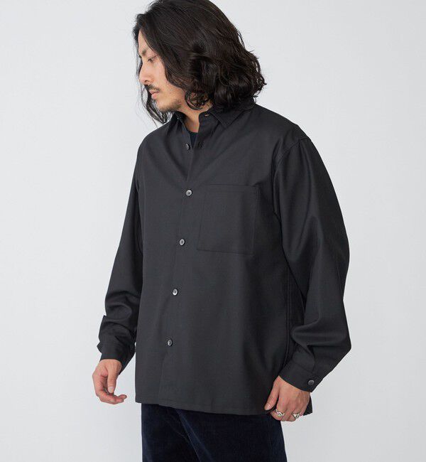 SHIPS「SHIPS: CORDURA(R) ウール リラックス レギュラーカラー シャツ」|シャツ・ブラウス|