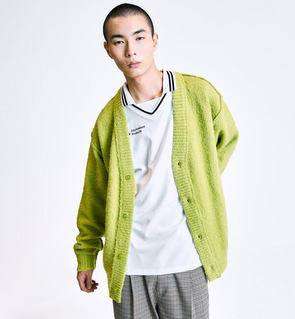 SHIPS「City Ambient Products:〈手洗い可能〉ループヤーン ワイドリブ カーディガン」|カーディガン|