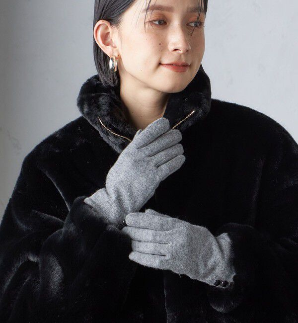 SHIPS for women「カシミヤ ミックス ジャージ グローブ」|手袋|