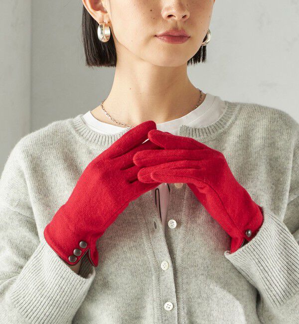 SHIPS for women「カシミヤ ミックス ジャージ グローブ」|手袋|