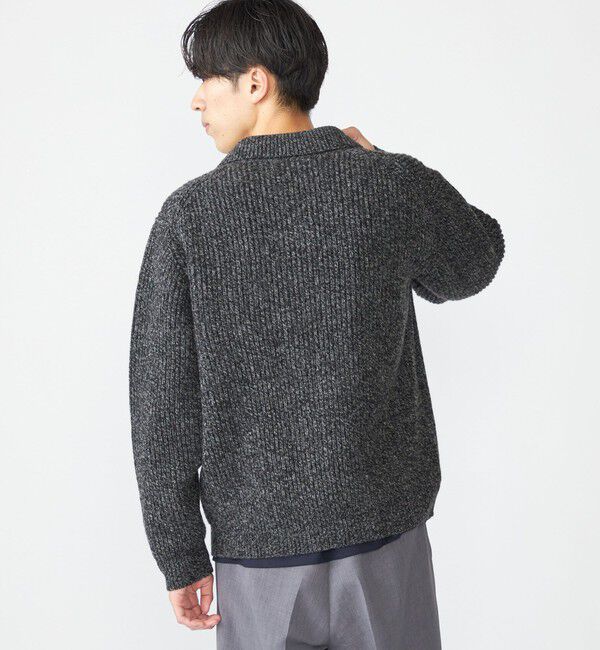 SHIPS「SHIPS: SOLOTEX(R) 畔編み ポロ ニット カーディガン」|カーディガン|