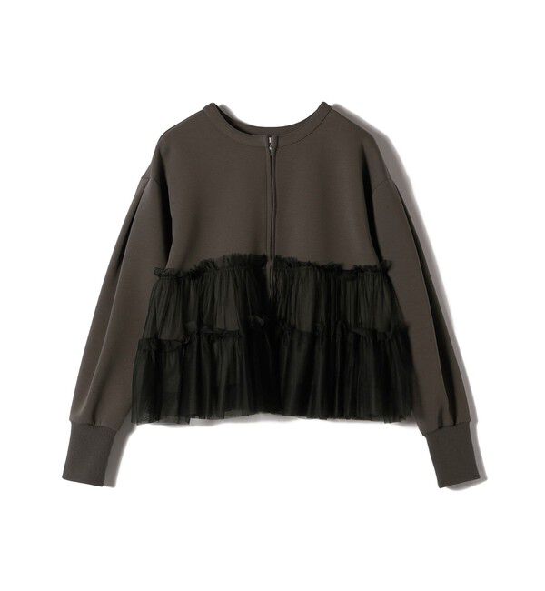 SHIPS for women「【WEB限定】 〈手洗い可能〉ダンボール &times; チュール ジップ 羽織」|その他|