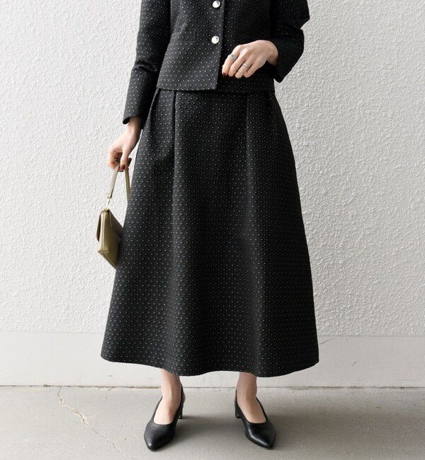 SHIPS any「SHIPS any:〈手洗い可能〉フラワー ジャカード タック スカート」|スカート|