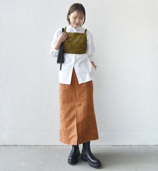 SHIPS for women「ポリエステルスエード ポケット スカート」|スカート|