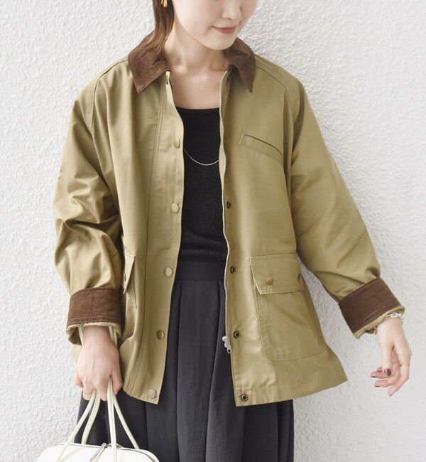 SHIPS for women「〈洗濯機可能〉テント シルエット ワーク ジャケット」|その他|ライトブラウン