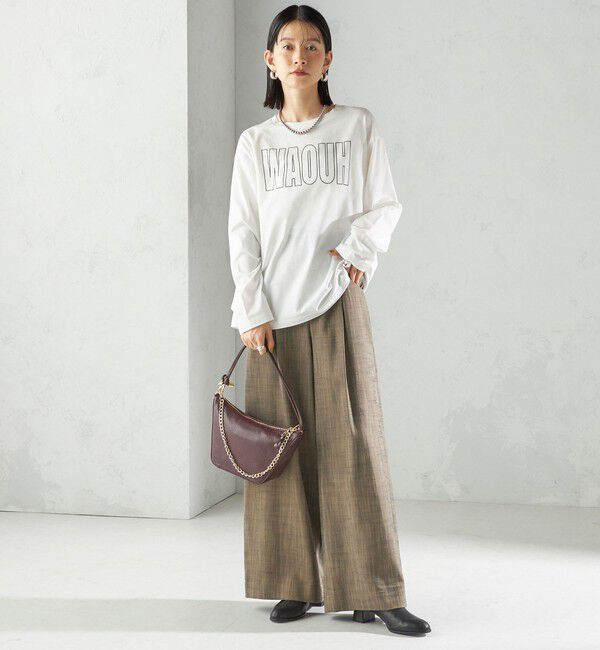 SHIPS for women「プリント ロゴ ロング スリーブ TEE」|Tシャツ・カットソー|