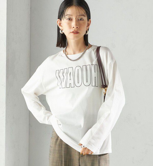 SHIPS for women「プリント ロゴ ロング スリーブ TEE」|Tシャツ・カットソー|