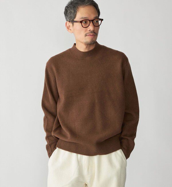 SHIPS「SHIPS:〈手洗い可能〉7ゲージ ウール カシミヤ ボイル モックネック」|ニット・セーター|