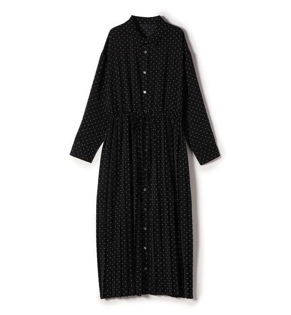 SHIPS Colors 「SHIPS Colors:〈手洗い可能〉ドット プリント プリーツ シャツ ワンピース」|ワンピース|