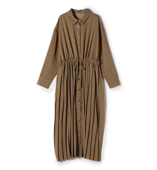 SHIPS Colors 「SHIPS Colors:〈手洗い可能〉ドット プリント プリーツ シャツ ワンピース」|ワンピース|