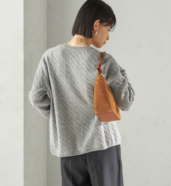 SHIPS for women「カシミヤ 細 ケーブル クルーネック カーディガン」|カーディガン|