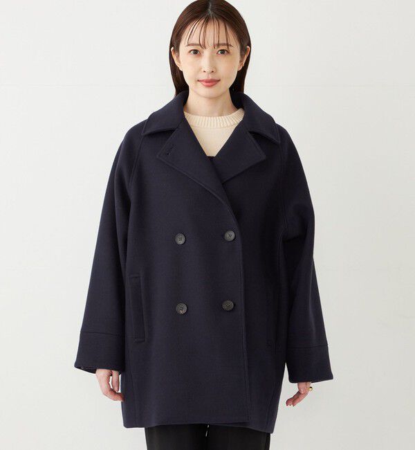 SHIPS Colors 「SHIPS Colors:〈手洗い可能〉ジャージーメルトン ピーコート◇」|ピーコート|