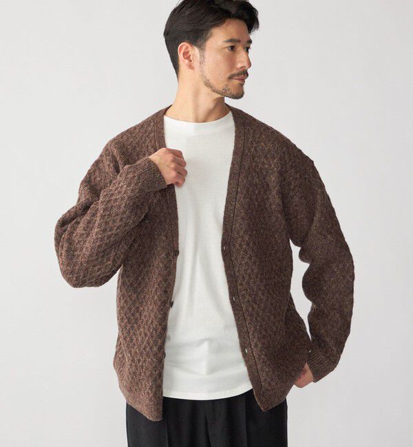 SHIPS「SHIPS: 〈手洗い可能〉シャギー レイヤード カーディガン」|カーディガン|