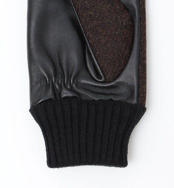 SHIPS「SHIPS:〈タッチパネル対応〉HARRIS TWEED レザー コンビ グローブ」|手袋|