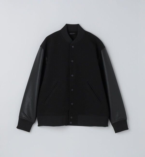 SHIPS Colors 「SHIPS Colors:ウール ミックス スタジアム ブルゾン ブラック」|ブルゾン・スタジャン|