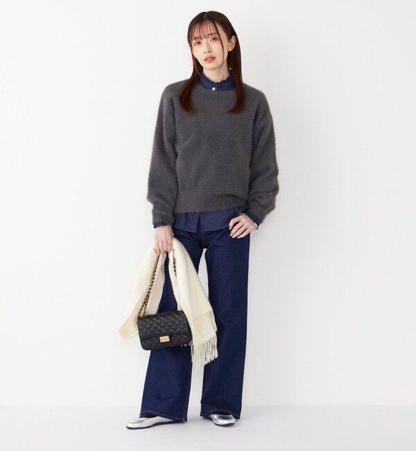 SHIPS Colors 「SHIPS Colors:〈手洗い可能〉シャギー クルーネック ニット」|ニット・セーター|