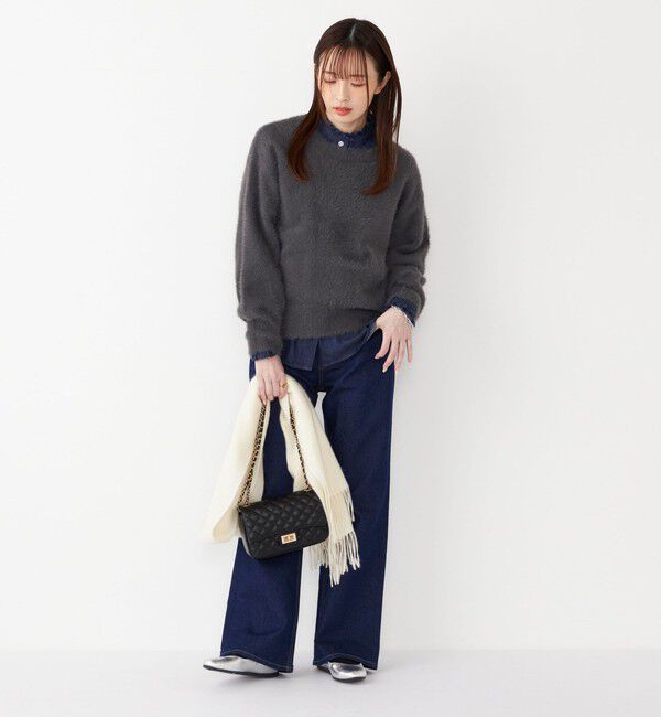 SHIPS Colors 「SHIPS Colors:〈手洗い可能〉シャギー クルーネック ニット」|ニット・セーター|