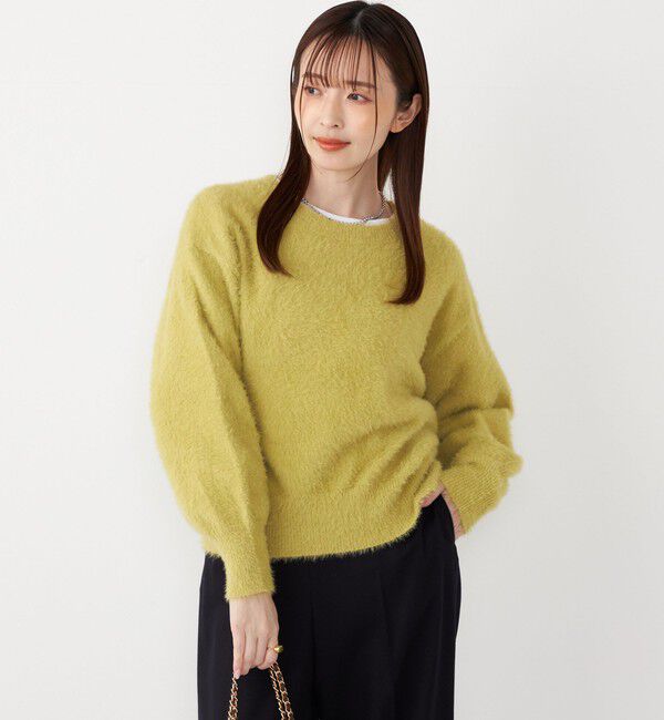 SHIPS Colors 「SHIPS Colors:〈手洗い可能〉シャギー クルーネック ニット」|ニット・セーター|