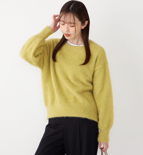 SHIPS Colors 「SHIPS Colors:〈手洗い可能〉シャギー クルーネック ニット」|ニット・セーター|