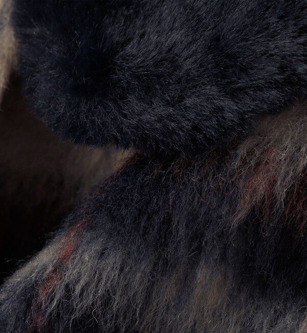 SHIPS KIDS「SHIPS KIDS:100～130cm/シャギー チェック コート」|ダッフルコート|