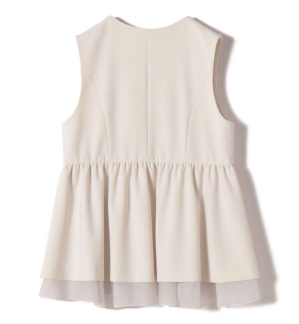 SHIPS for women「ダブル クロス レイヤード ペプラム ジレ（セレモニー対応可）」|ベスト・ジレ|