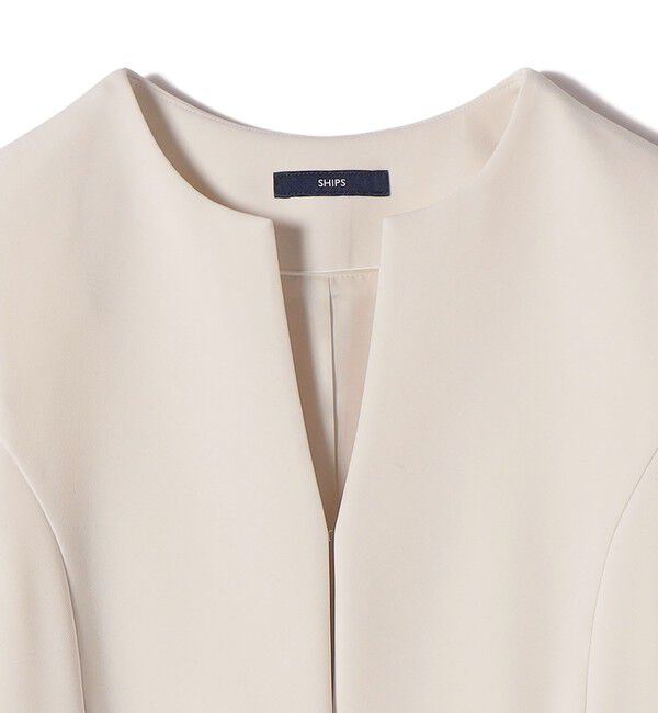 SHIPS for women「ダブル クロス レイヤード ペプラム ジレ（セレモニー対応可）」|ベスト・ジレ|