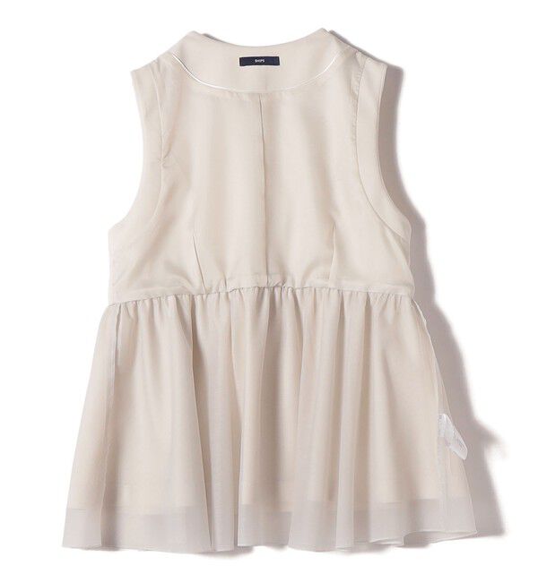 SHIPS for women「ダブル クロス レイヤード ペプラム ジレ（セレモニー対応可）」|ベスト・ジレ|