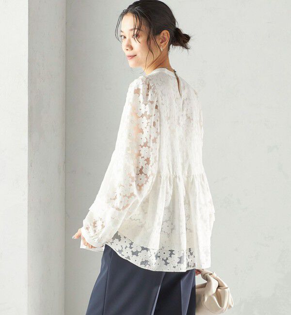 SHIPS for women「〈手洗い可能〉IPEKER オパール 加工 ブラウス（セレモニー対応可）」|シャツ・ブラウス|