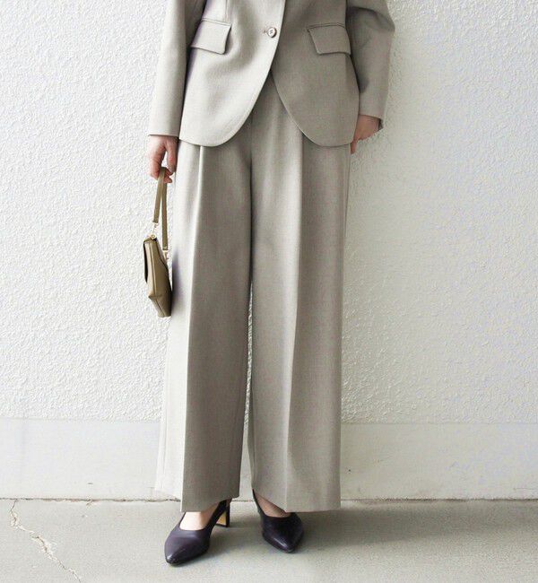 SHIPS any「SHIPS any:〈洗濯機可能〉シャーク タック ワイド パンツ」|その他|