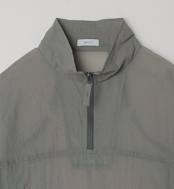 SHIPS any「SHIPS any:〈洗濯機可能〉シアー メッシュ ハーフジップ トラック ブルゾン◇」|ブルゾン・スタジャン|