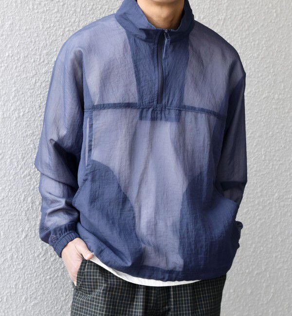 SHIPS any「SHIPS any:〈洗濯機可能〉シアー メッシュ ハーフジップ トラック ブルゾン◇」|ブルゾン・スタジャン|