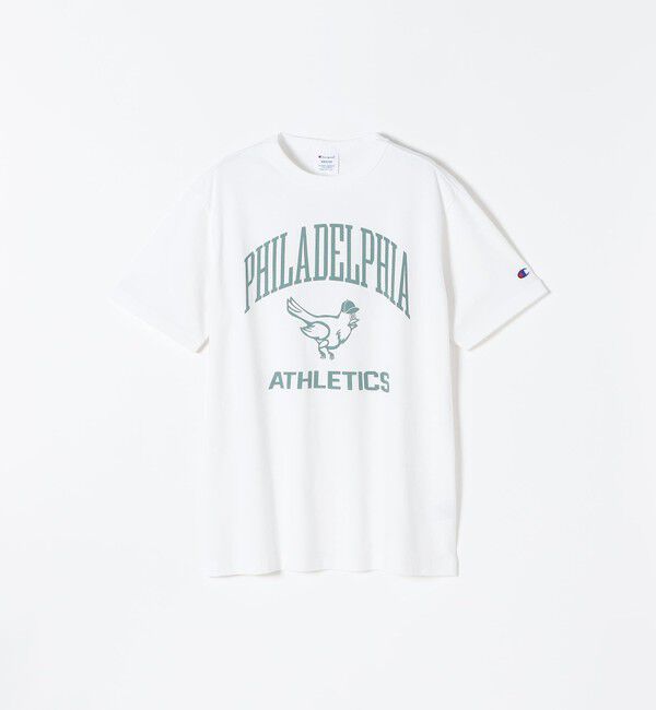 SHIPS any「Champion:〈洗濯機可能〉グラフィック ロゴ ショート スリーブ TEE」|Tシャツ・カットソー|ホワイト系