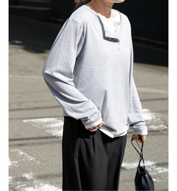 OUTDOOR PRODUCTS Usual Things「≪予約≫レイヤードライクヘンリーネックロンT」|Tシャツ・カットソー|