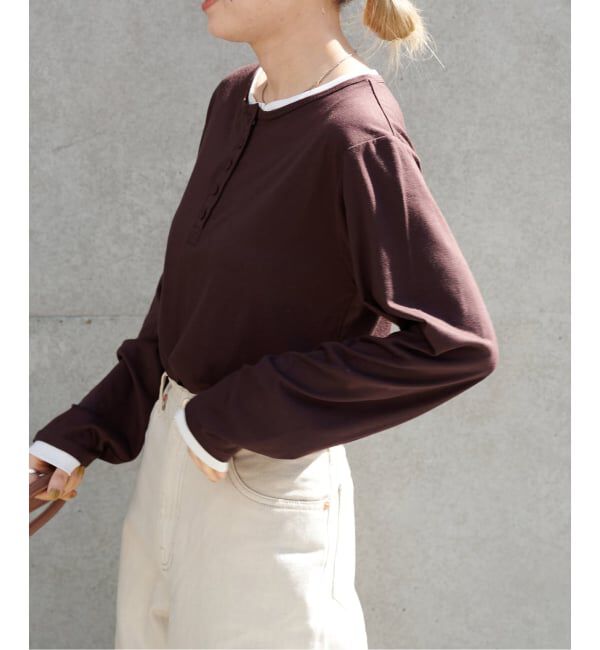 OUTDOOR PRODUCTS Usual Things「≪予約≫レイヤードライクヘンリーネックロンT」|Tシャツ・カットソー|