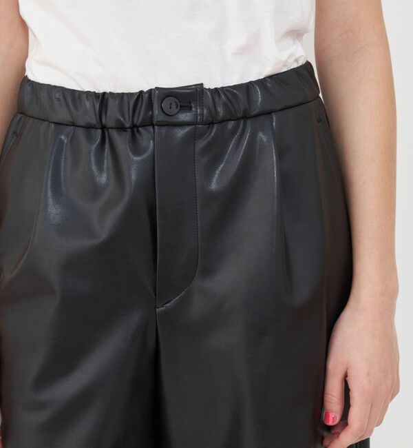 GALERIE VIE「レザーライククロスストレッチイージーハーフパンツ」|その他|