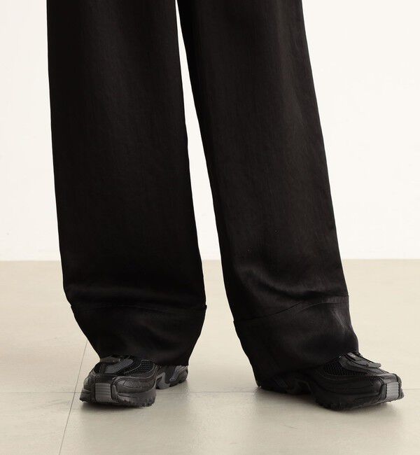 Edition「サテンヨウリュウ ギャザーワイドパンツ」|スラックス|