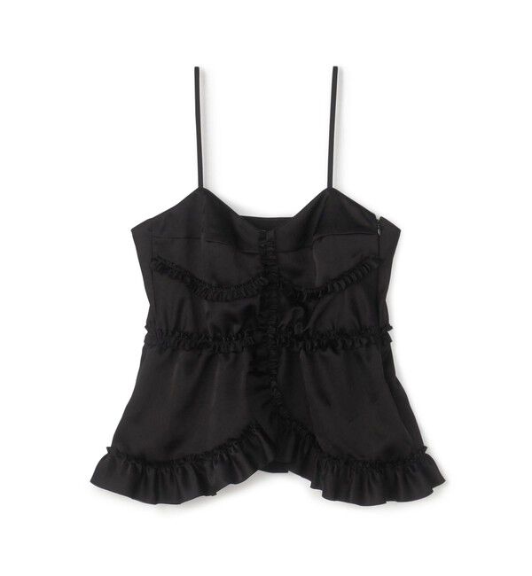 Edition「サテンヨウリュウ フリルキャミソール」|キャミソール|19 ブラック