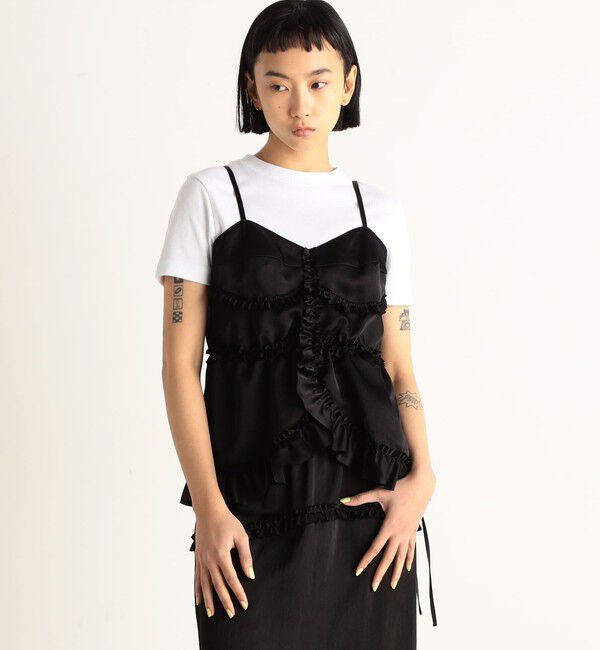Edition「サテンヨウリュウ フリルキャミソール」|キャミソール|