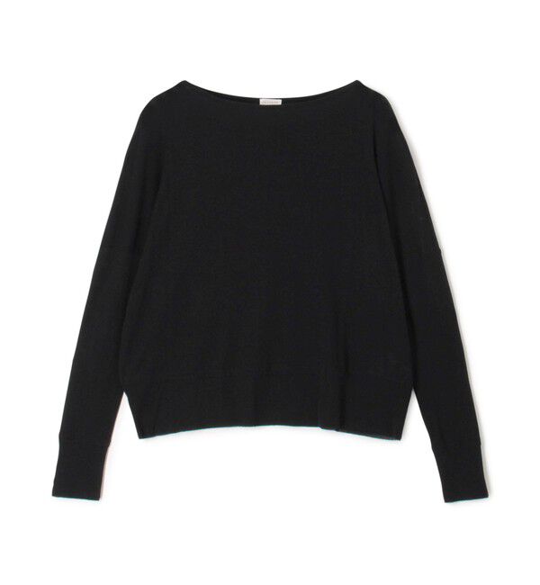 GALERIE VIE「ガーゼフライスジャージー ボートネックプルオーバー」|Tシャツ・カットソー|19 ブラック