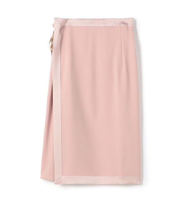 BACCA「ジョーゼットサテン リボンラップスカート」|スカート|33 ピンク