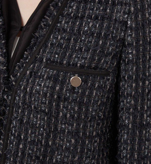 Ballsey「Viola カラーレスジャケット」|ノーカラージャケット|